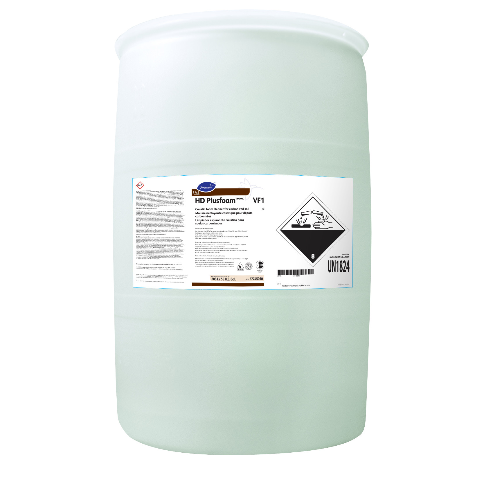 Detergent spumant bazic HD PLUSFOAM  Diversey  200L